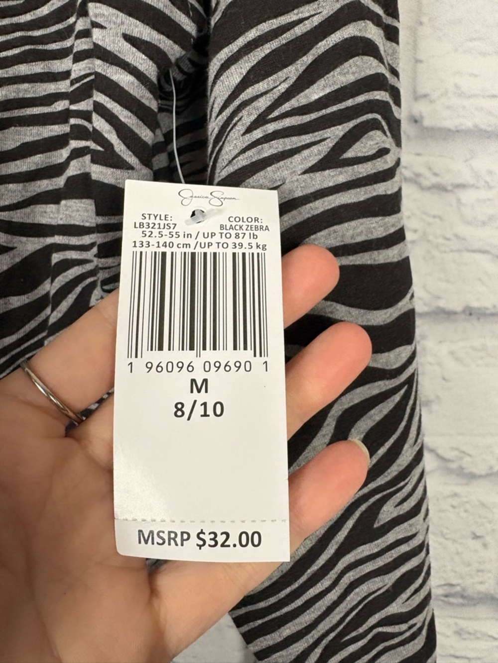 NWT Jessica Simpson Girls Zebra Animal Print Cropped Ruched top size 8/10 - Picture 3 of 6